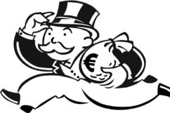 Mr Moneybags from the game of Monopoly